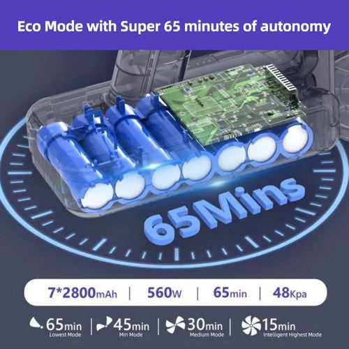 MOOSOO YG-618-B Cordless Vacuum Cleaner, Flexible 180°