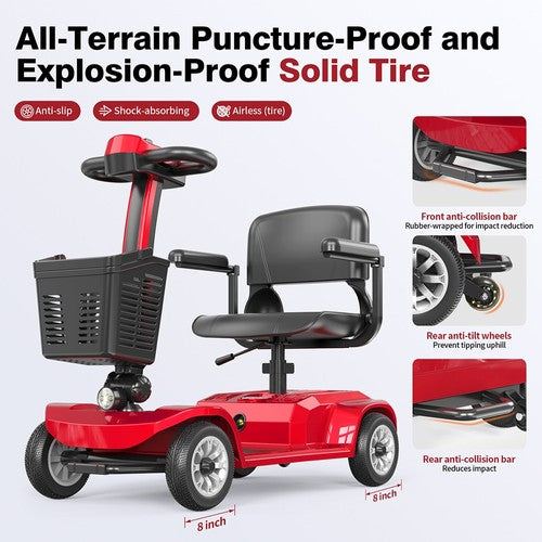 Unificare Lucas Pro Four-wheeled Scooter, 180W Motor, 24V 12Ah