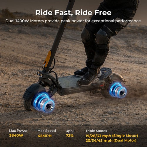 Ausom F1 Max Electric Scooter, 2*1400W Motor, 60V 20.8Ah