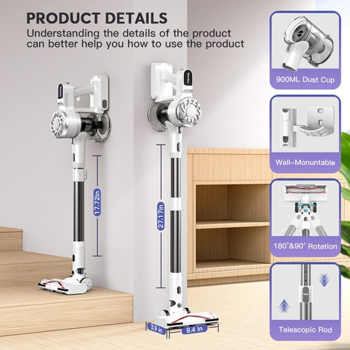Teendow V08 Pro Cordless Vacuum Cleaner 25kPa