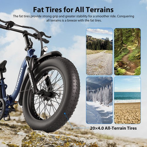 Touroll S2 Electric Bike, 650W Max Power, 48V 15Ah