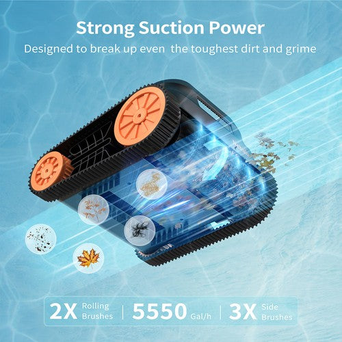 CoasTeering Nebula Cordless Robotic Pool Cleaner, 180min Runtime