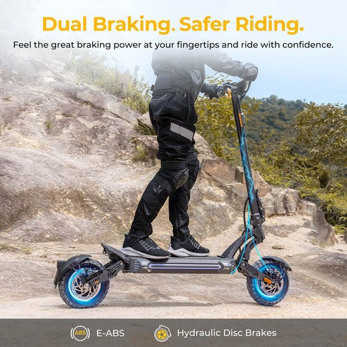 Ausom SR1 Electric Scooter, 2*1000W Motor, 52V 20.8Ah
