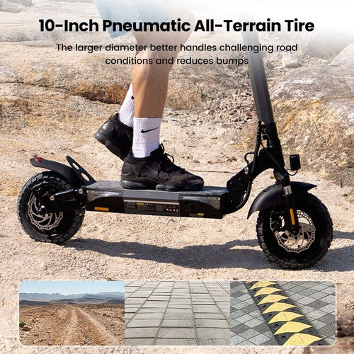 iScooter W9 Electric Scooter, 1000W Motor, 48V 14Ah