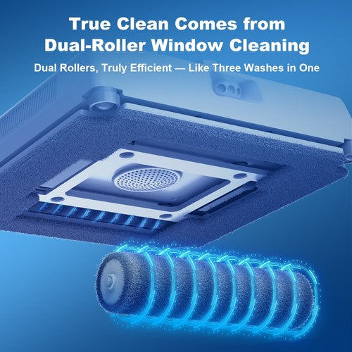 Liectroux S9 Window Cleaning Robot, Dual Roller Brushes, 6-way Water Spray, 9000Pa