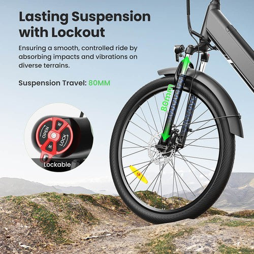 Touroll J1 Pro Electric Bike, 250W Motor, 36V 15.6Ah