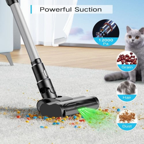 MOOSOO YC1 Cordless Vacuum Cleaner, 12kPa High Suction