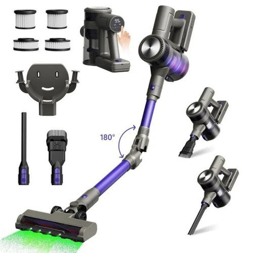 MOOSOO YG-618-B Cordless Vacuum Cleaner, Flexible 180°