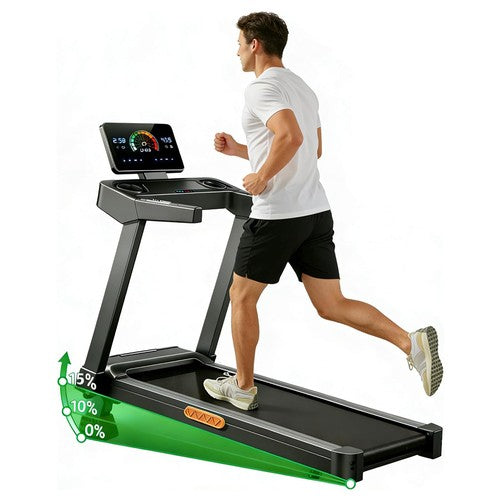 ROBORE L20 Treadmill, 3.5HP Brushless Motor, 15% Adjustable Incline, 14km/h