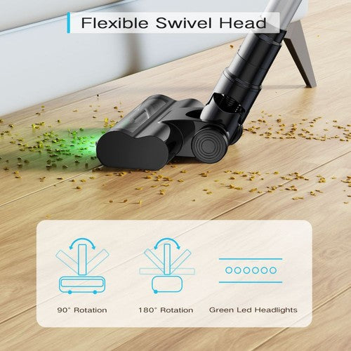 MOOSOO YC1 Cordless Vacuum Cleaner, 12kPa High Suction