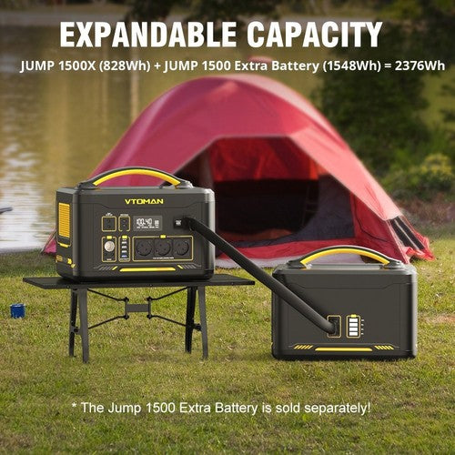 VTOMAN JUMP 1500X Portable Power Station, 828Wh