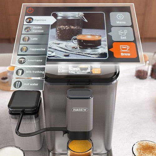 HiBREW H16 Automatic Espresso Machine with Grinder, 20Bar