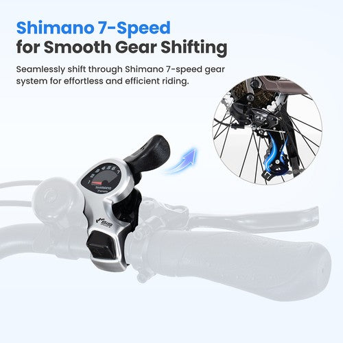 Touroll MA2 Electric Bike 250W Mid-Drive Motor 36V 13Ah