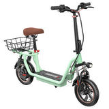 iScooter i12 Electric Scooter with Seat & Rear Basket, 500W
