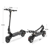 Ausom SR1 Electric Scooter, 2*1000W Motor, 52V 20.8Ah