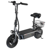 iScooter F2 Electric Scooter 500W with Seat & Rear Basket
