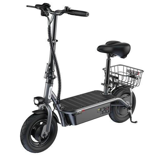 iScooter F2 Electric Scooter 500W with Seat & Rear Basket