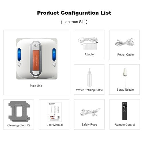 Liectroux S11 Window Cleaning Robot, 8000Pa