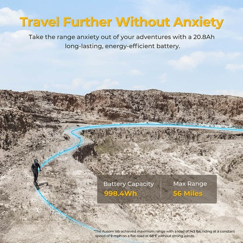 Ausom L2 Max Electric Scooter, 1000W Motor, 48V 20.8Ah