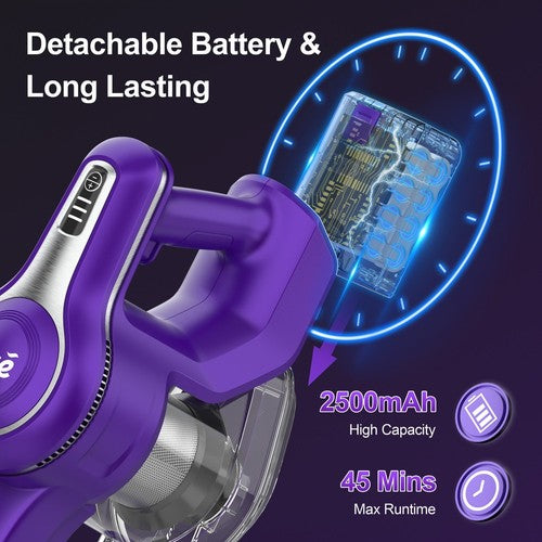 INSE S62 Cordless Stick Vacuum Cleaner, 30kPa 300W