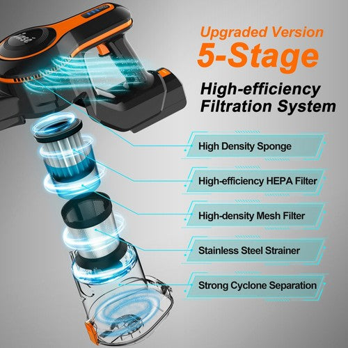 INSE S680 Cordless Stick Vacuum, 28kPa 250W