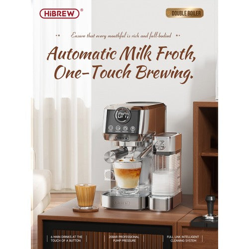HiBREW H13A 3 in 1 Semi Automatic Coffee Machine, 6 Coffee Modes