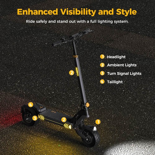 Ausom L2 Electric Scooter, 2*800W Motor, 48V 15.6Ah