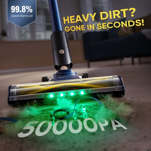 Vactidy V12 Cordless Vacuum Cleaner 50000Pa Suction 450W