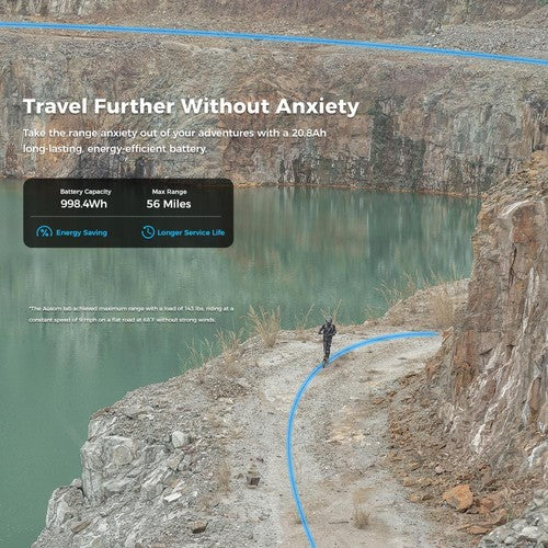 Ausom L2 Max Electric Scooter, 2*1000W Motor, 48V 20.8Ah