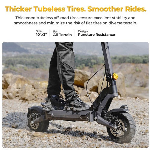 Ausom L2 Max Electric Scooter, 1000W Motor, 48V 20.8Ah