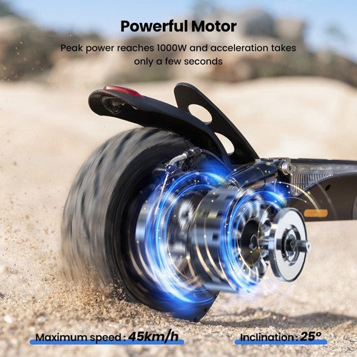 iScooter W9 Electric Scooter, 1000W Motor, 48V 14Ah