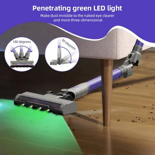 MOOSOO YG-618-B Cordless Vacuum Cleaner, Flexible 180°