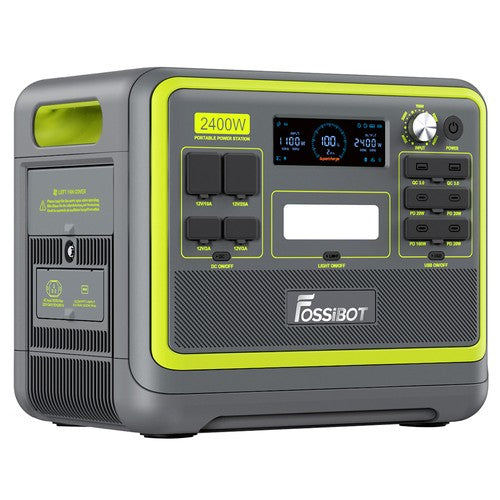 FOSSiBOT F2400 Portable Power Station, 2048Wh LiFePO4 Battery 2400W Output Solar Generator