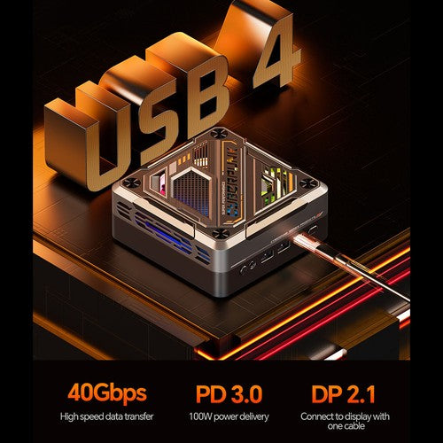 AOOSTAR GOD88 Mini PC, AMD Ryzen 7 8845HS 8 Core Max 5.1GHz, 32GB DDR5 RAM 1TB SSD