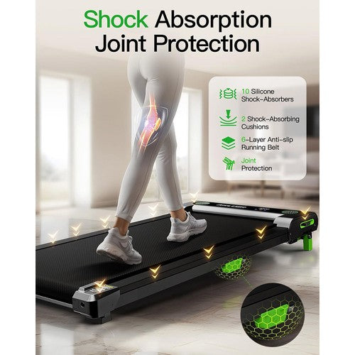 Akluer 480L-A Walking Pad with Incline, 2.5HP Under Desk Treadmill with Remote Control
