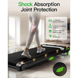 Akluer 480L-A Walking Pad with Incline, 2.5HP Under Desk Treadmill with Remote Control
