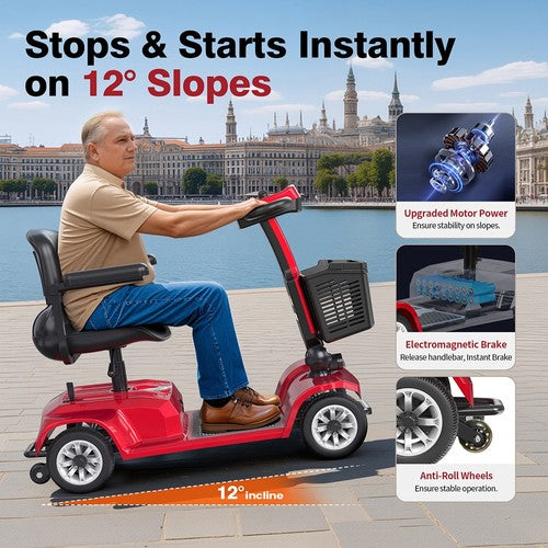 Unificare Lucas Pro Four-wheeled Scooter, 180W Motor, 24V 12Ah