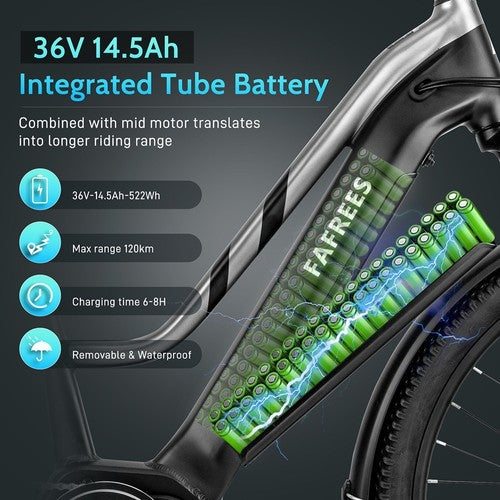 Fafrees FM8 Pro Electric Bike 27.5 inch Air Tires 36V 250W Mid-drive