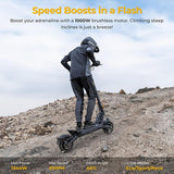 Ausom L2 Max Electric Scooter, 1000W Motor, 48V 20.8Ah