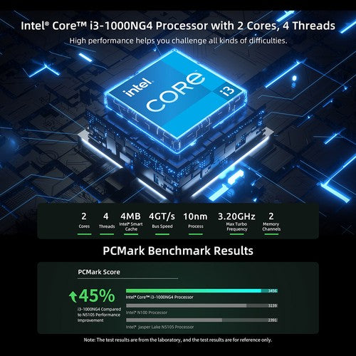 BMAX B6 Plus Mini PC, Intel Core i3-1000NG4 up to 3.2GHz