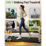 Akluer 480L-A Walking Pad with Incline, 2.5HP Under Desk Treadmill with Remote Control