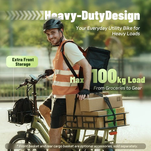 Fafrees FF20 CUV Electric Cargo Bike, 250W Motor, 48V 24Ah