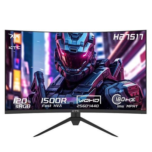 KTC H27S17 27-inch 1500R Curved Gaming Monitor QHD 2560x1440 16:9 ELED 180Hz