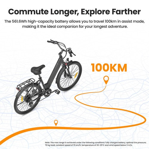 Touroll J1 Pro Electric Bike, 250W Motor, 36V 15.6Ah