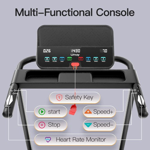 ROBORE P8 Foldable Treadmill 14KM/H, 12 Built-in Programs