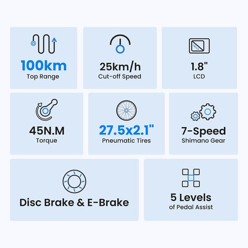Touroll J1 27.5 inch Electric Bike with 250W Motor