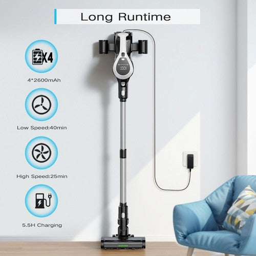 MOOSOO YC1 Cordless Vacuum Cleaner, 12kPa High Suction