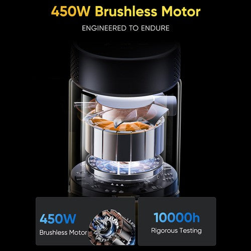 Vactidy V12 Cordless Vacuum Cleaner 50000Pa Suction 450W