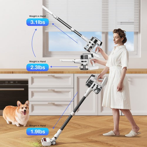 MOOSOO S5 Mate Cordless Stick Vacuum Cleaner, 20kPa