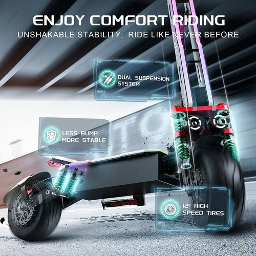 FENGQS GT9 Electric Scooter, 3500W*2 Motor, 60V 38Ah